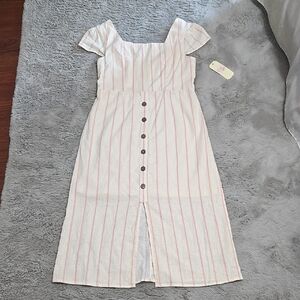NWT GB Girls pink stripe dress size XL girls